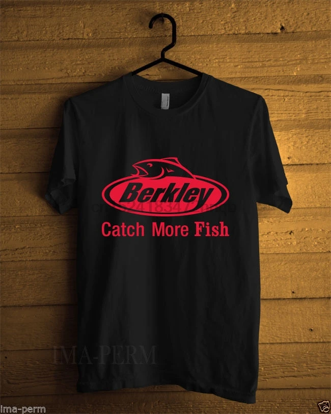 Новый логотип BERKLEY Pro Fishinger Мужская и черная футболка Размер S 3XL Топ Harajuku короткий