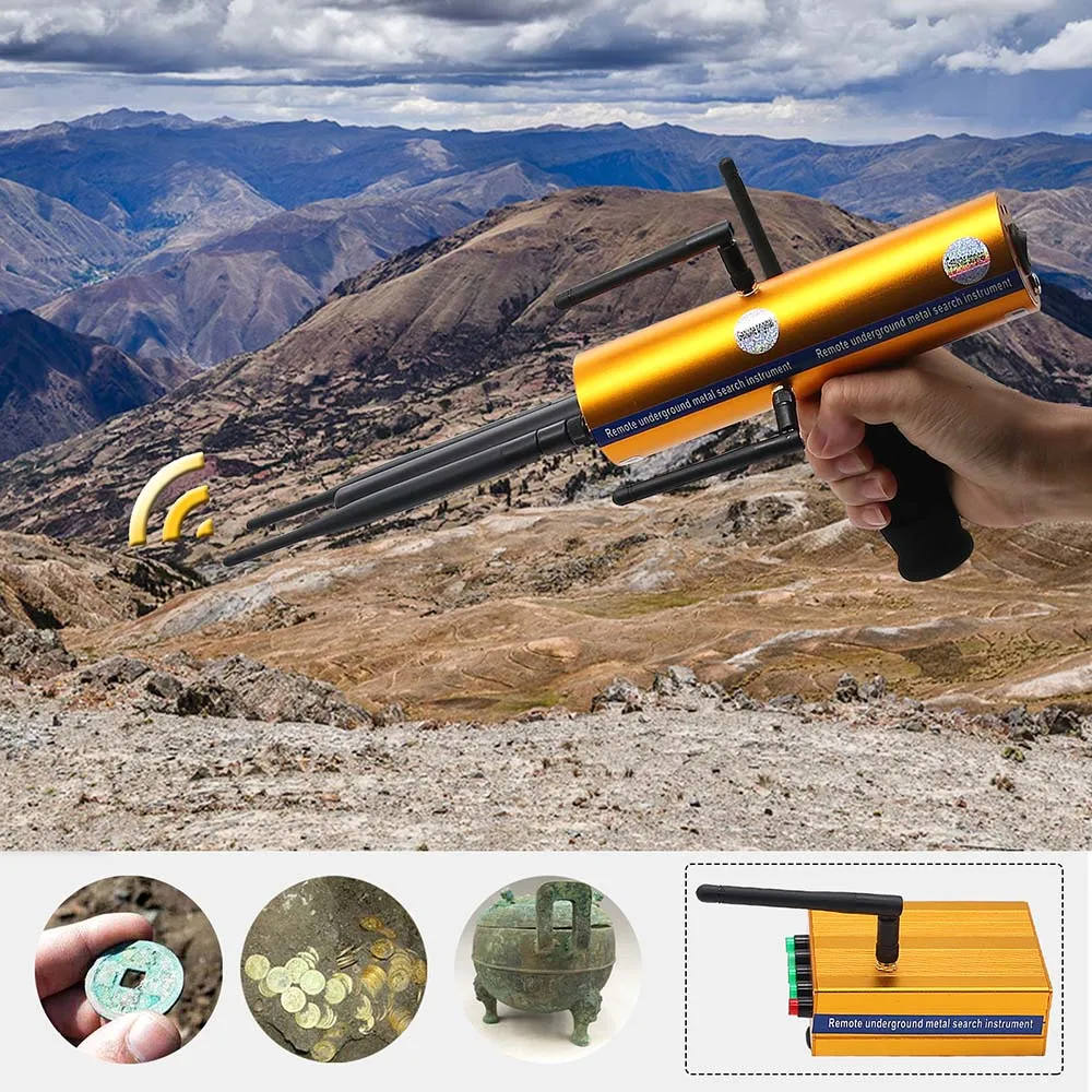 Maxgeek AKS con sei antenne tipo palmare caccia a lungo raggio Metal Searcher rilevatore di metalli in oro ad alta sensibilità cercatore di gemme