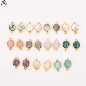 

Faceted 10x15mm Natural Sun Stone Oval Charms Beads Pendant Necklace,Oval Pink Shell Beads Bracelet Connector Making HS-32AMI