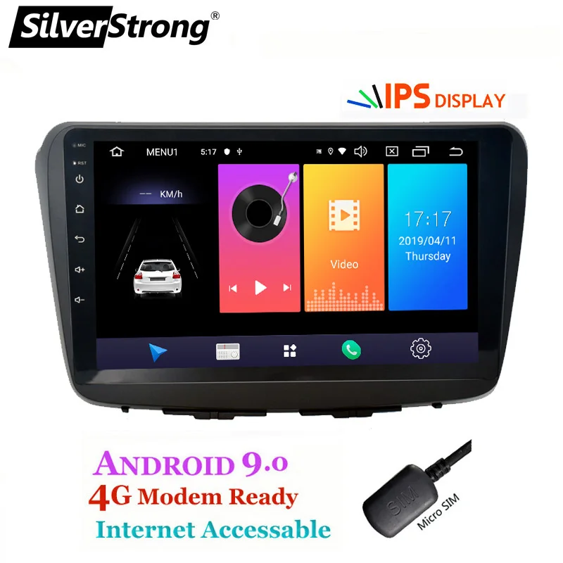 SilverStrong автомобильный музыкальный видео Android9.0 для Suzuki Baleno Maruti Автомобильный MP3 аудио головное устройство gps DSP ips панель