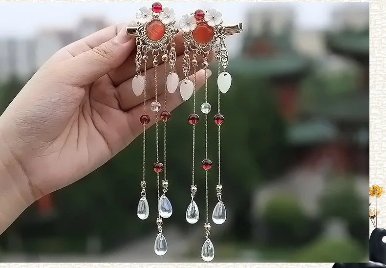 Супер фея темперамент Шпилька, которая сотрясается при ходьбе кисточкой Классическая красивая заколка китайский костюм ювелирные изделия Аксессуары для волос к костюму