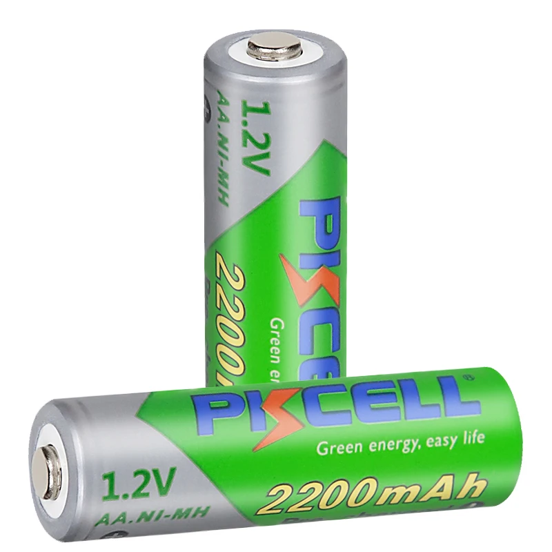 Rechargeable Nickel Metal Hydride Batteries 2/4Pcs PKCell 1.2V 2200mAh AA Rechargeable Battery
