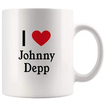 

I Love Johnny Depp Tea and Coffee Mug: 11oz Tea and Coffee Mug Merchandise For Fans Of Johnny Depp!