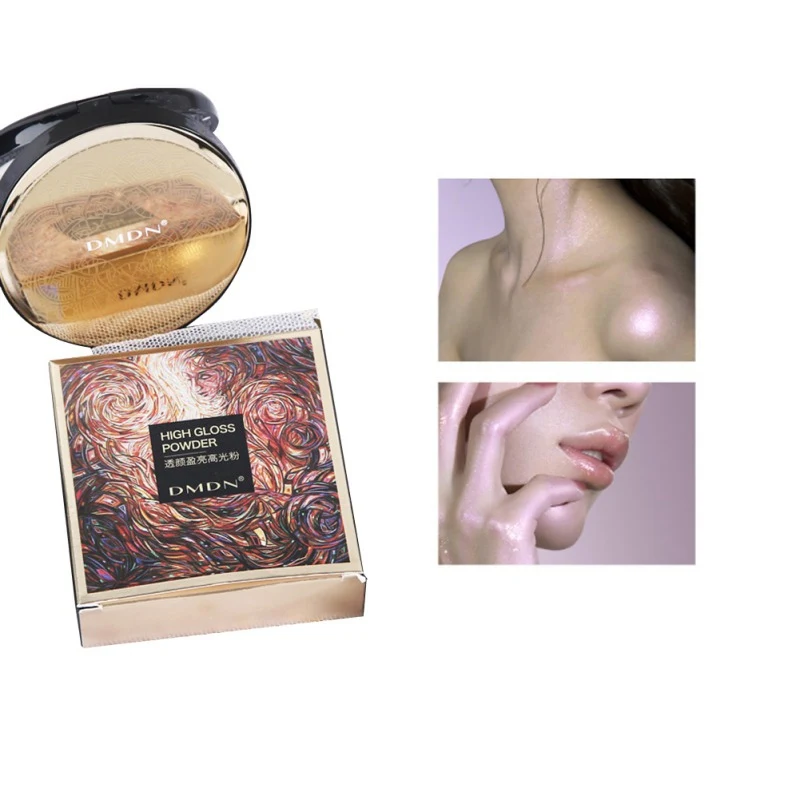 High Gloss Pressed Powder Waterproof Long lasting Shiny Brighten Skin