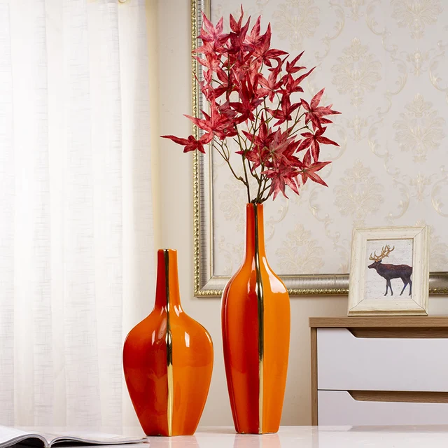 European style porcelain vase decoration light luxury living room porch TV cabinet dry flower arrangement northern European 5