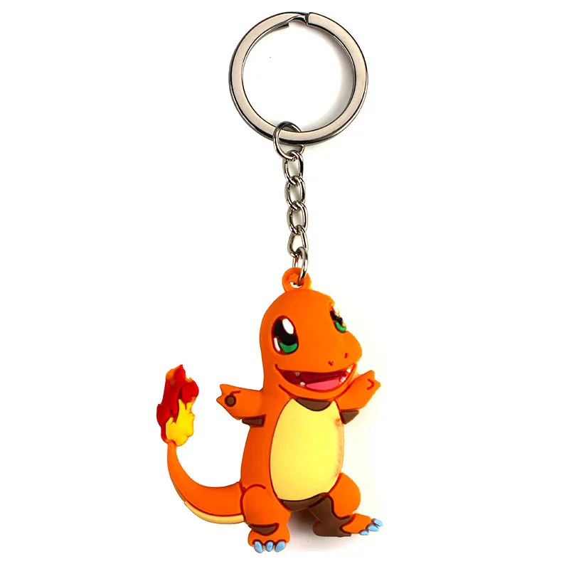 С рисованным аниме брелок для ключей Vulpix Иви Dratini Magikarp Pokemon Go мяут Бульбазавр