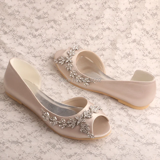 Flat Wedding Shoes Open Toe