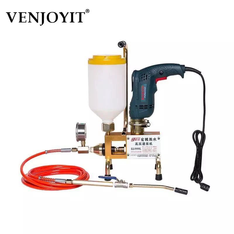 Bomba de inyección de Epóxico, máquina de lechada de espuma epoxi/poliuretano, manguera de acero, reparación de hormigón, grietas, 999/810/910 W de alta calidad, 1300