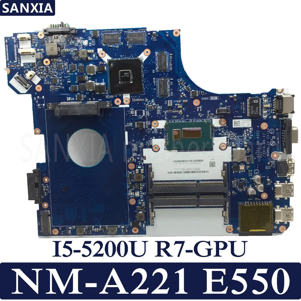 Материнская плата KEFU NM-A221 для ноутбука Lenovo ThinkPad E550 оригинальная материнская I5-5200U