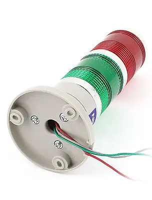 Промышленный DC 24V Красный Зеленый Flash сигнальная башня светильник Предупреждение индикаторная лампа