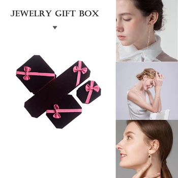 

4 Style Flannel Jewelry Box Bracelet Ring Necklace Earrings Storage Case Jewelry Gift Jewelry Accessories Boxes Good Protection