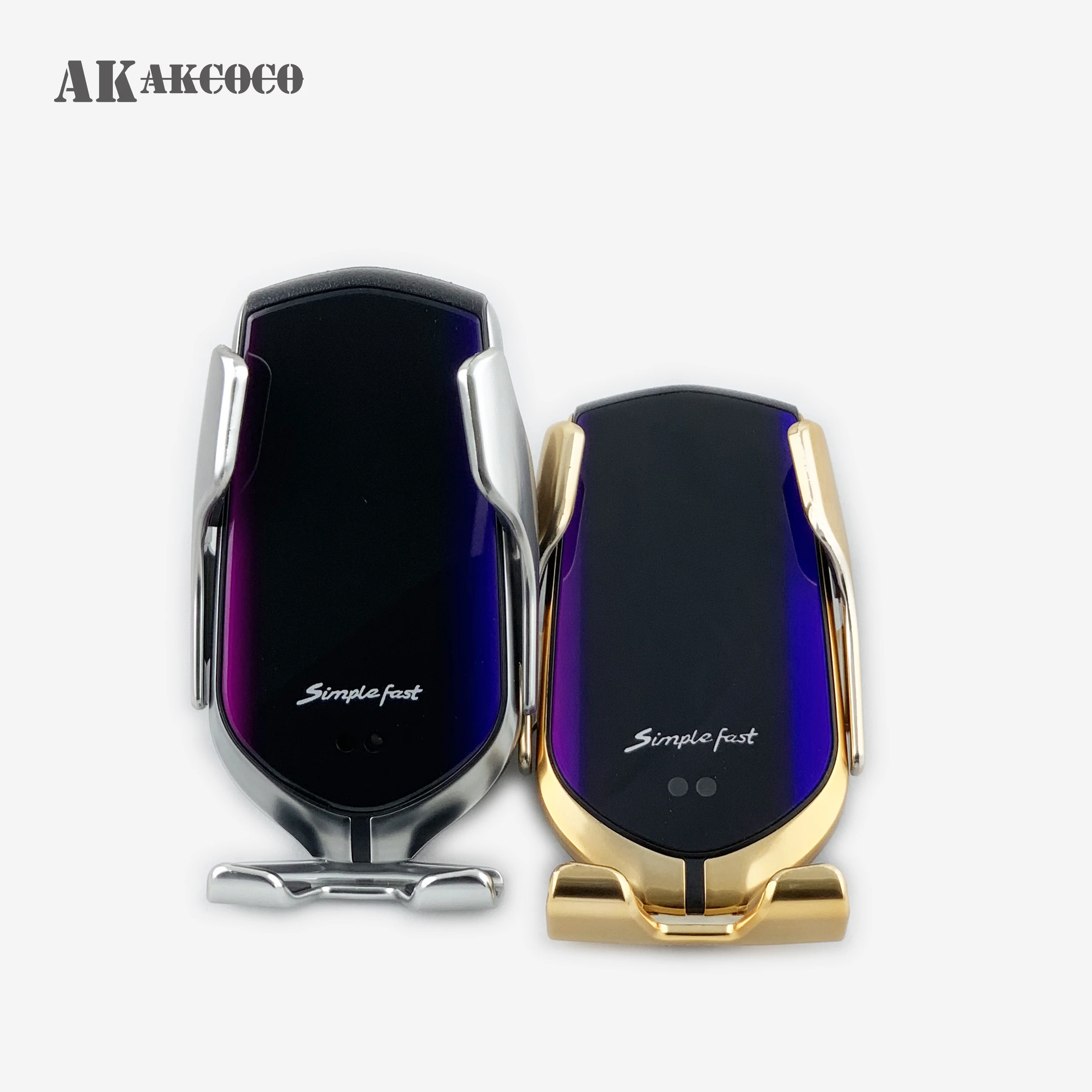 

NEW Micro USB Phone Car Holder Automatic Clamping Wireless Charger for iPhone X Xs MAX XR 8 plus for Samsung S8 S9 Plus Note 9 8