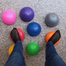 Детская сенсорная интеграция тренировочный мяч половина мяч тренировка баланса мяч йога фитнес-мяч для массажа частицы стабильность стручки