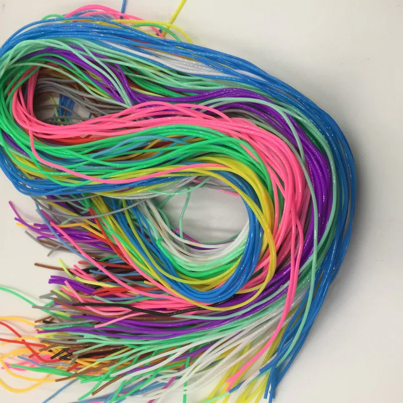 120pcs Colorful Braided Rope PVC Braided Wire Plastic DIY Braided String Thread Necklace Bracelet Jewelry Making Accessories