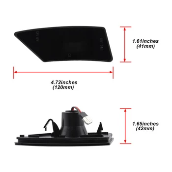 

For Ford Ranger Side Marker Light Front For 2019-Up Bright Smoked Lens