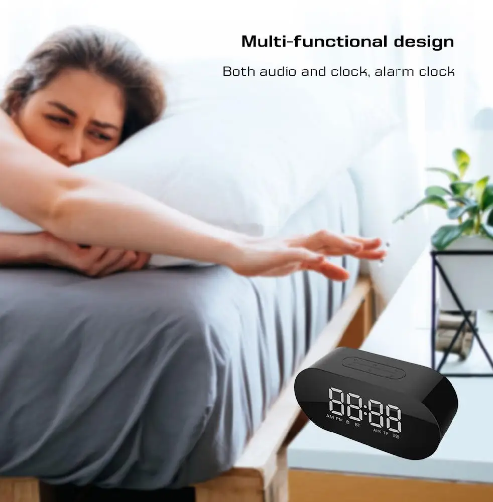HobbyLane P1 беспроводной Bluetooth портативный динамик зеркало Bluetooth 4,2 мини-динамик с будильником Поддержка TF карты d40