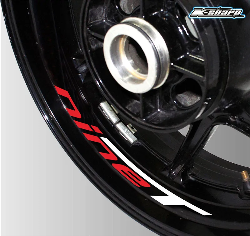 K-LQT-NINET-07 Высокое качество moto rcycle rim логотип наклейка светоотражающая Мото Аксессуары Украшение для Honda ninet наклейка - Цвет: K-LQT-NINET-07