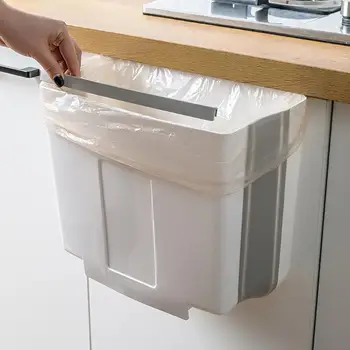 

Folding Waste Bins Kitchen Garbage Bin Foldable Car Trash Can Wall Mounted Trashcan for Bathroom Toilet Waste Storage Bucket