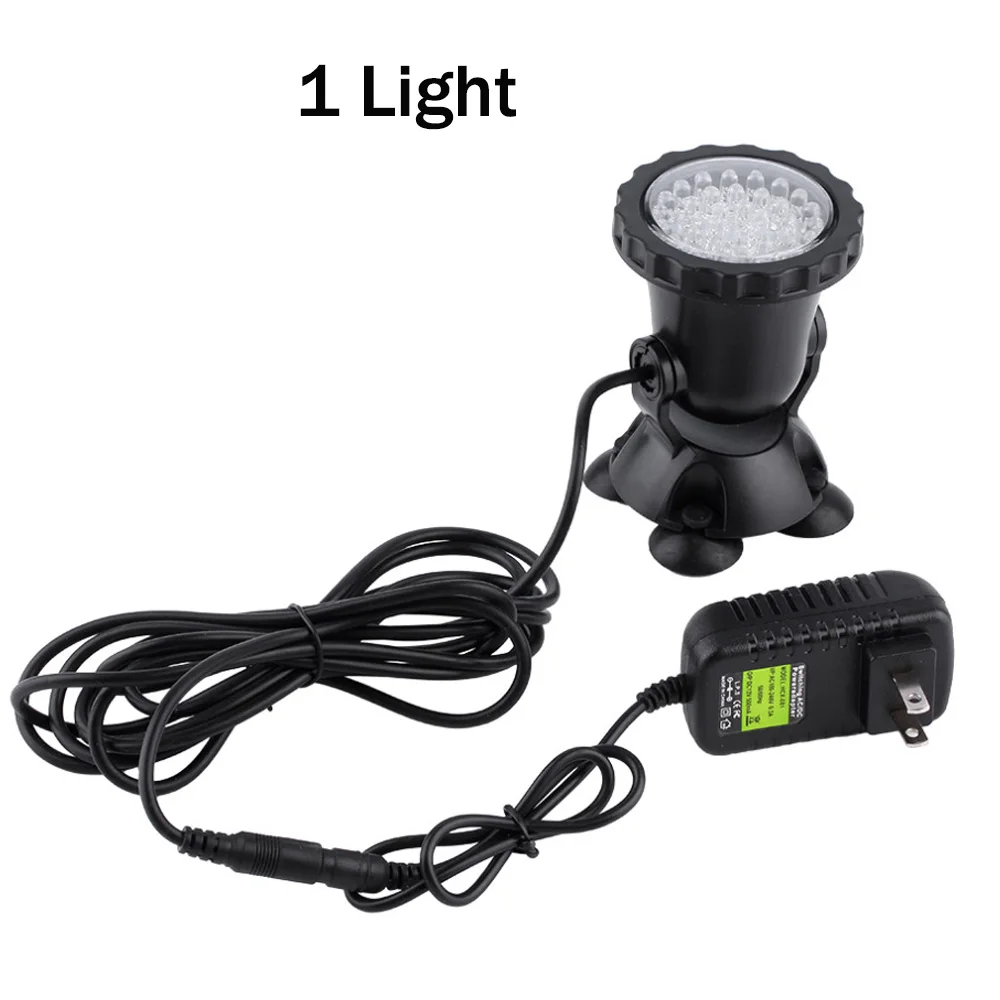 1Set 36 LED Underwater Spotlight IP68 Waterproof LED Lamp with Remote Control for Garden Aquarium Landscape Tank Fountains Pond underwater led Underwater Lights