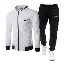 brand tracksuit men zipper jacket sweatpants fitness gym tracksuits mens set cotton sport suits 2 piece set jogging track suits