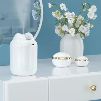 

Upgraded Ultrasonic Ultra-Quiet 220ml USB Cute Cool Mist Mini Humidifier, for Kids Baby Nursery Bedroom, Led Lights Silent