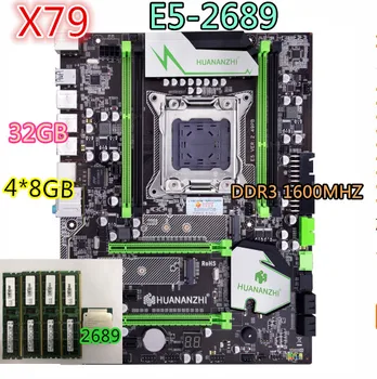 

huananzhi X79 motherboard set with Xeon E5-2689 4x8GB=32GB 1600MHz DDR3 ECC REG memory USB3.0 SATA3 PCI-E NVME M.2 SSD E5 2689