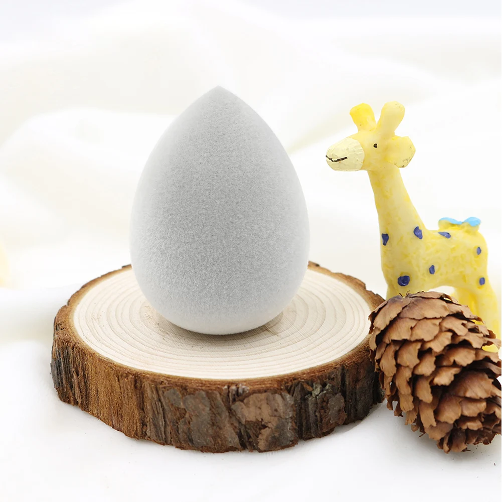 Косметическая основа из микрофибры 40x60 мм, пудра для макияжа, Влажная и сухая Флокированная гладкая губка, контроль масла, легкая чистка, мягкая