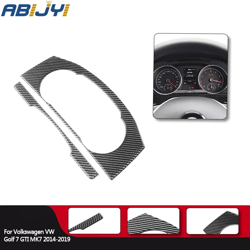

2PCS Accessories For Volkswagen Golf MK7 2014 2015 2016 2017 2018 2019 Carbon Fiber Instrument Frame Sticker Trim