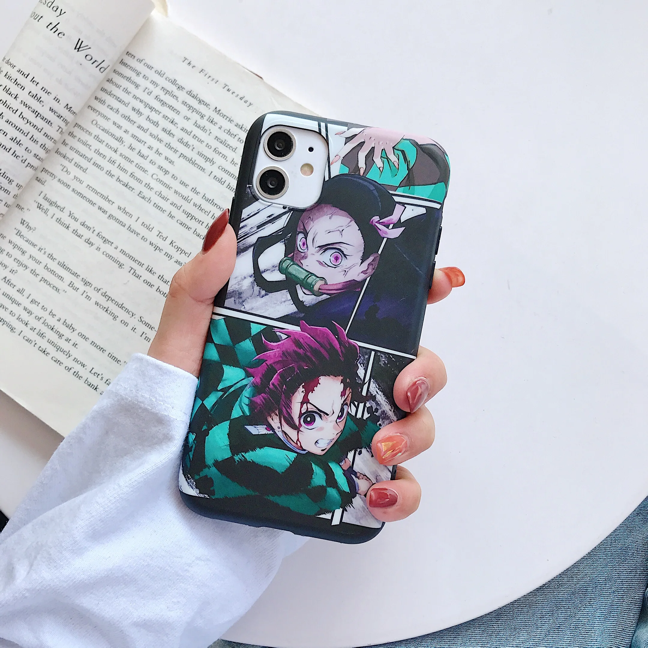 Cute Japan Demon Slayer Case For Iphone 11 12 13 Pro 7 8Plus X XR XS Max Phone Cases Anime Kimetsu No Yaiba Soft TPU Cover Coque iphone 13 pro max case clear