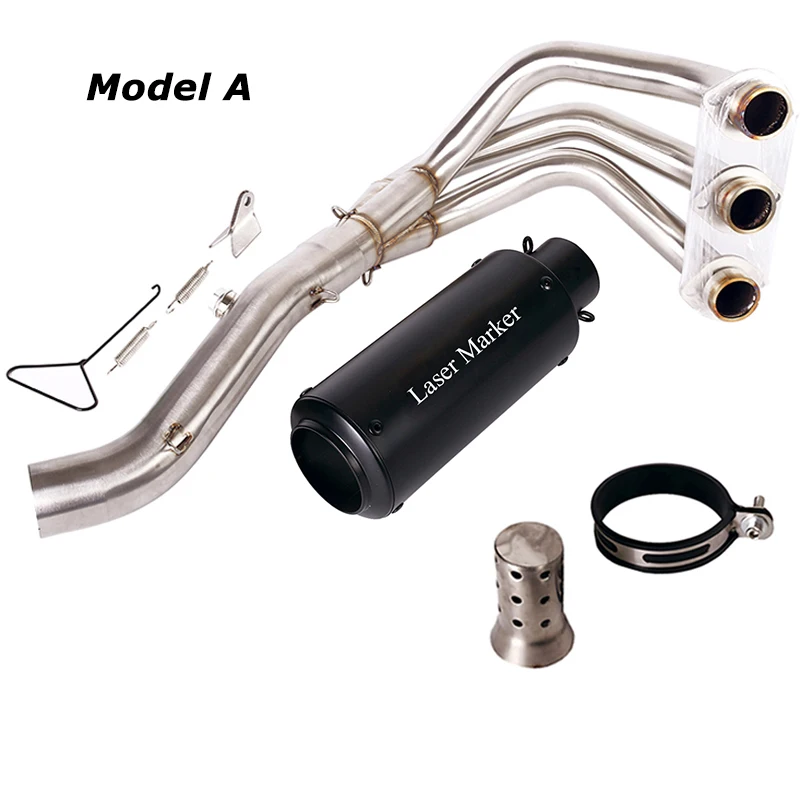 For Yamaha MT09 Tracer 900 Motorcycle Exhaust Muffler Tail Tips Front Header Link Pipe Modified Full System - Image 2