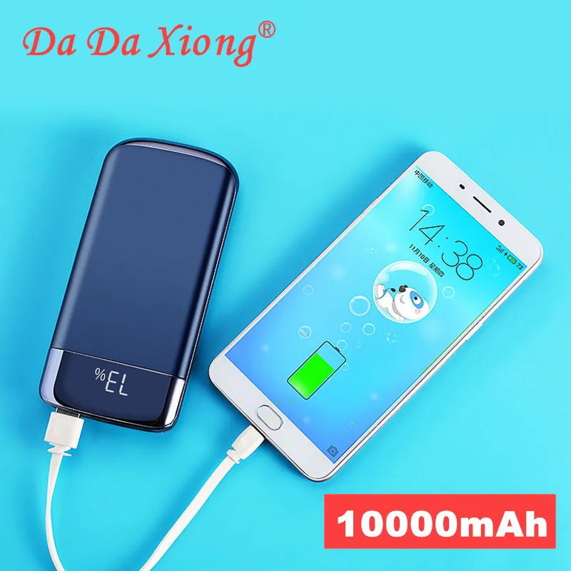 Дешево 2019 10000 мАч Внешний аккумулятор внешний аккумулятор светодиодный внешний аккумулятор портативный 2 font b USB b font зарядное устройство для мобильного те...