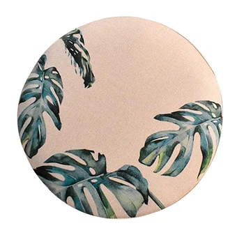 

Home Bar Stool Covers Round Chair Seat Cushions Sleeves Monstera Leaves Seat Top Replacement Cover Chair Protector