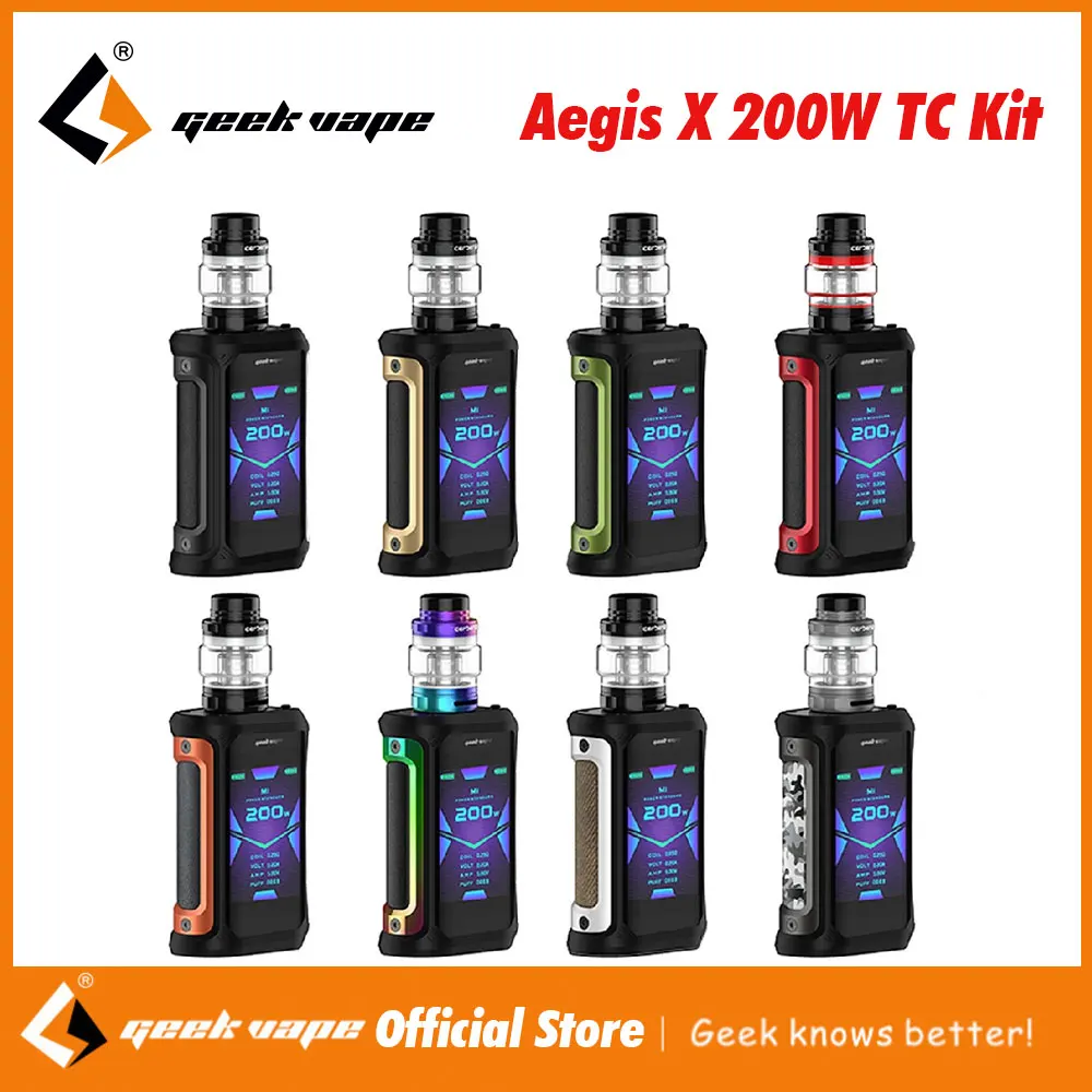 Новый оригинальный набор GeekVape Aegis X 200 Вт бокс-мод с Cerberus Sub ohm Tank Fit Super Mesh X2 катушка |