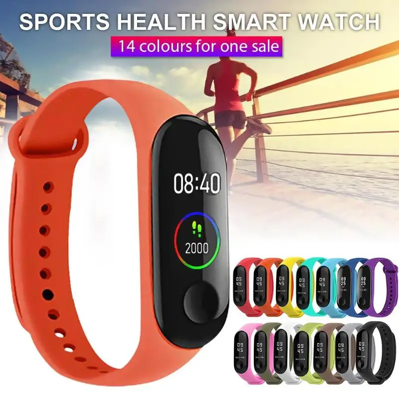 14 шт силиконовый ремешок для часов Xiao mi, сменный Браслет для Xiaomi mi Smart Band 4 3