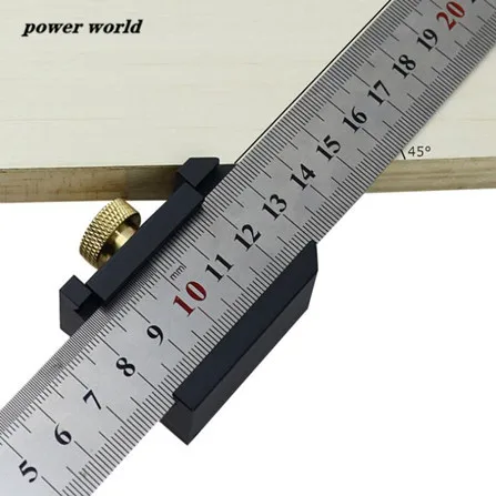 1 шт. алюминиевый сплав деревообрабатывающая линия Scriber Gauge угол Scriber стальная линейка позиционирование блок Деревообрабатывающие инструменты