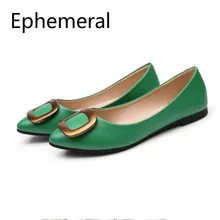 Женские зеленые туфли без каблуков из микрофибры, с острым носком, без шнуровки, с пряжкой, расшитой блестками, для широкой стопы 43-33, 26,5 см, танцевальная обувь, Весенняя красная