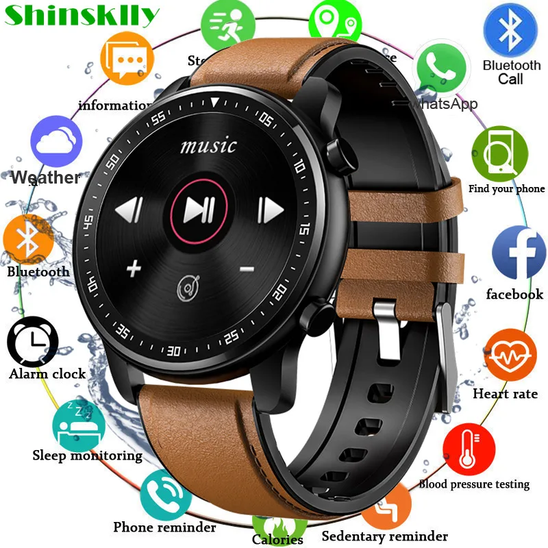 Смарт-часы с сенсорным экраном Bluetooth пульсометром и функцией воспроизведения