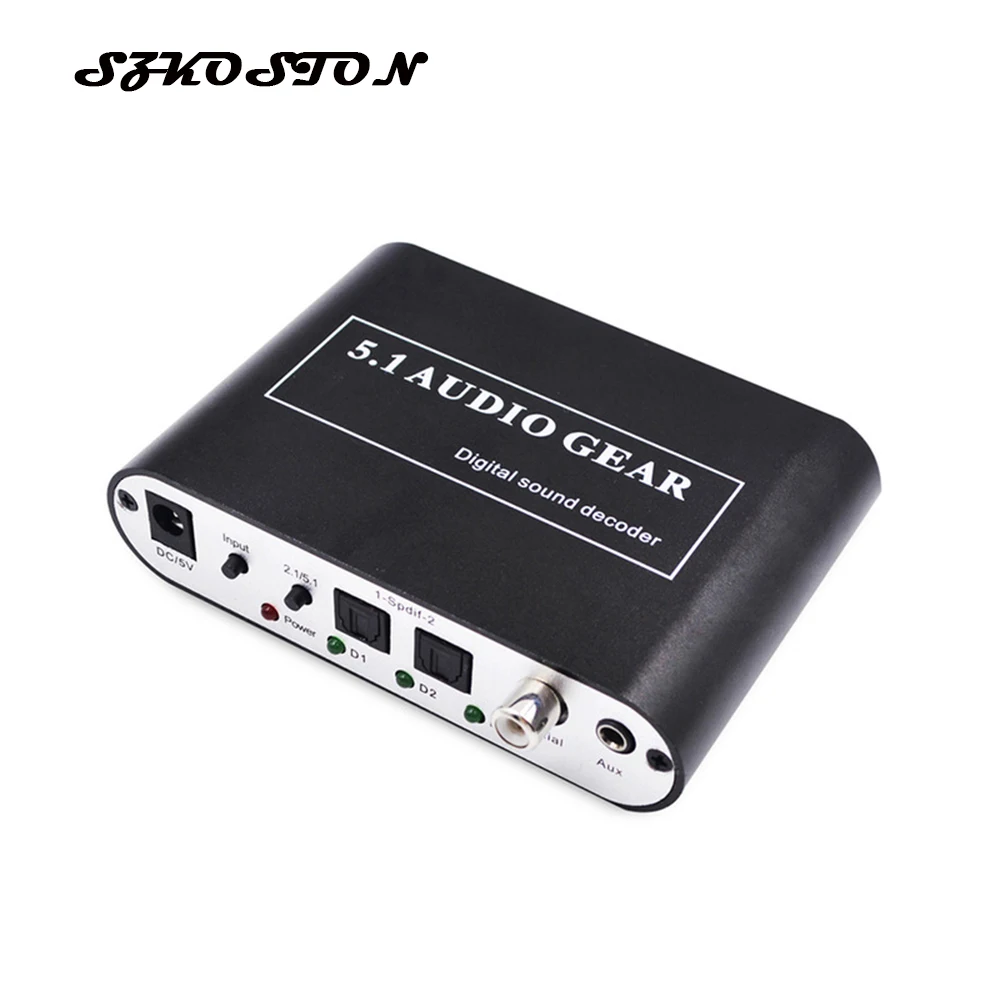 5 1 аудио декодер цифровой звук оптический стерео объемный аналоговый HD 2 SPDIF порты