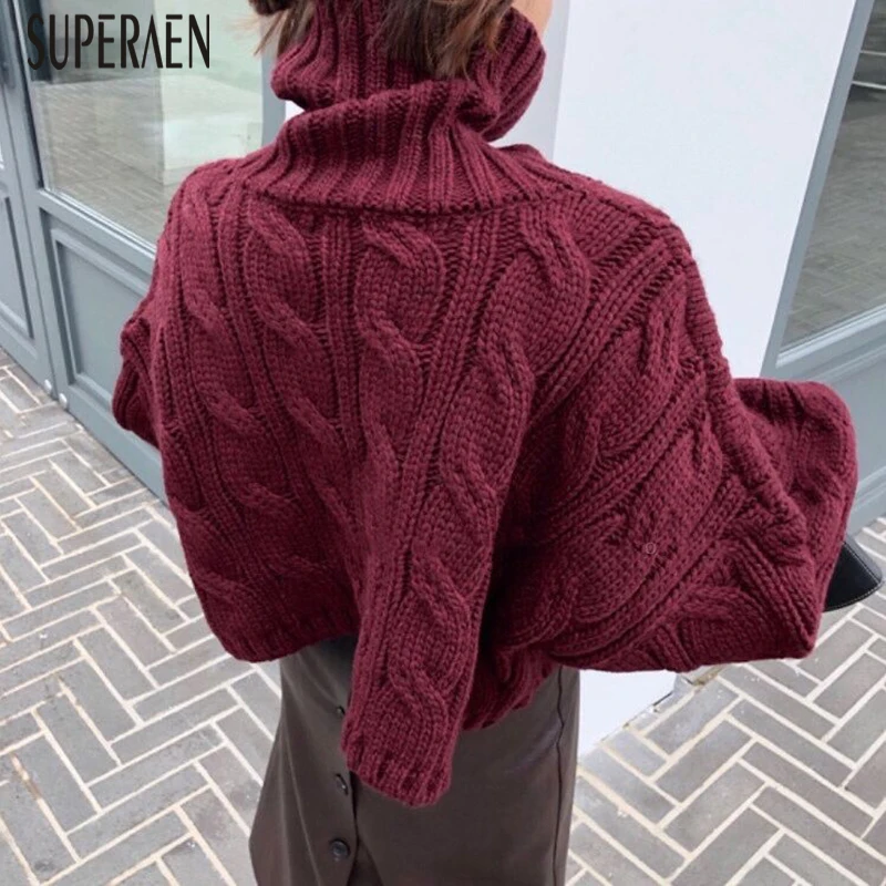SuperAen, корейский стиль, пуловеры, свитера для женщин,, осень и зима, новые женские свитера, водолазка, повседневные женские топы