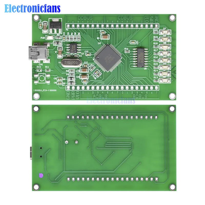 FT2232HL макетная плата основная плата USB2.0 высокая скорость сбора данных USB к SPI мини FT4232H UM232H модуль развития