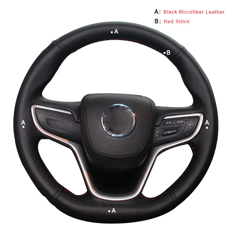 Автомобильная Оплетка на руль для Buick Excelle- DIY Ручная прошивка Авто Чехлы для интерьера аксессуары для автомобиля-Стайлинг - Название цвета: Microfiber Leather