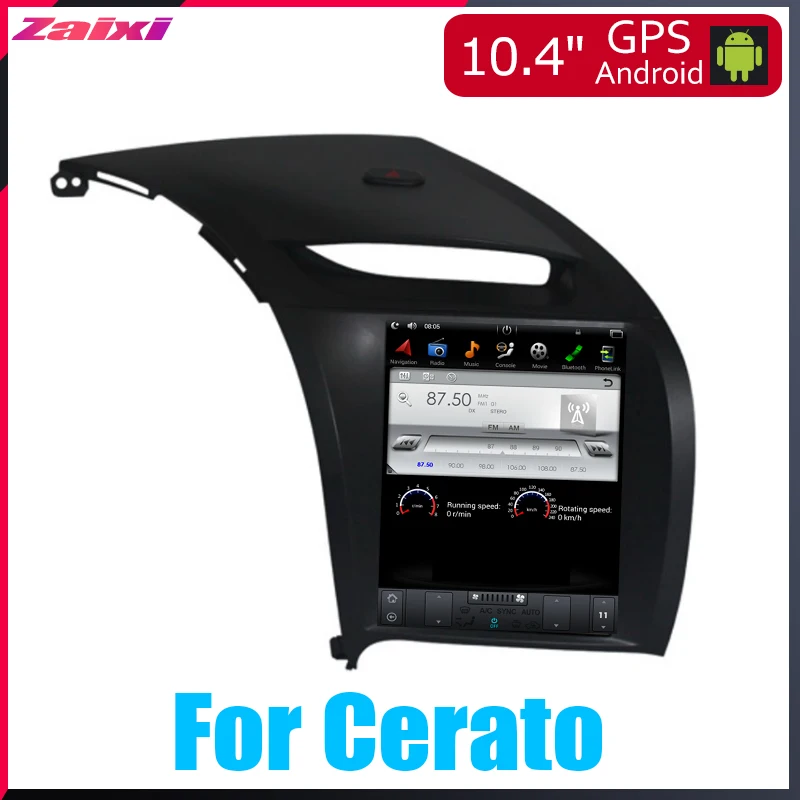

ZaiXi 10.4 inch Big screen Tesla Screen Vertical Screen Android Car PC GPS Navigation Radio For Kia Cerato Forte K3 2012~2016