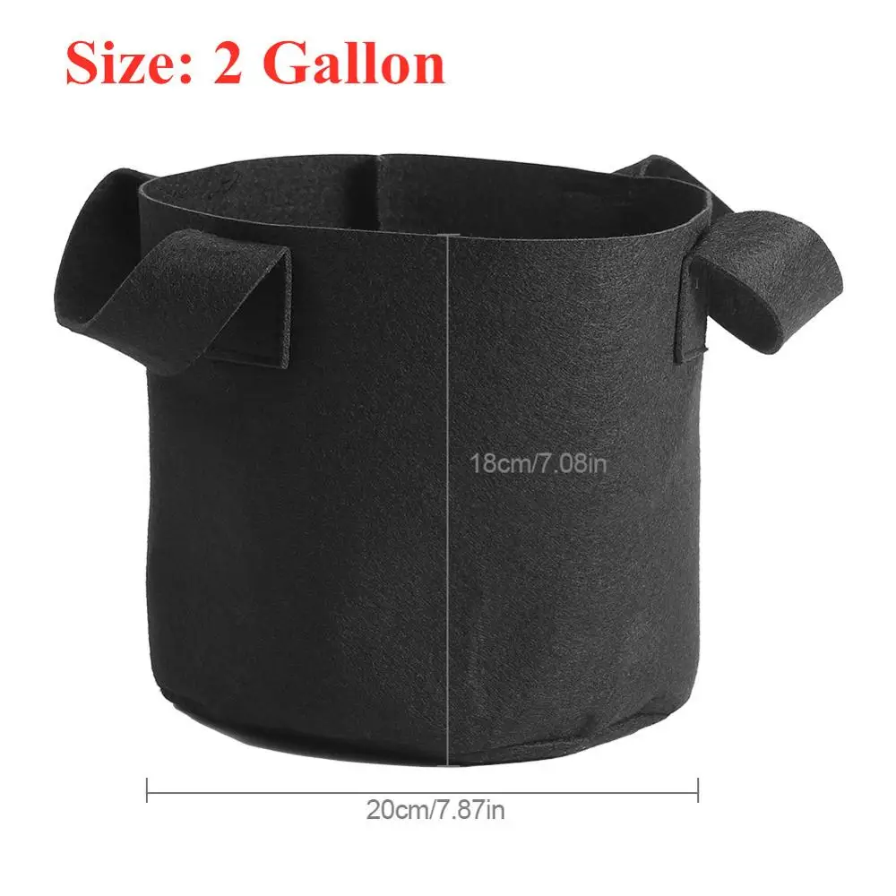 2 Gallon Садовое растение растет сумка Высокое качество ткани растительного цветочного горшка 1/2/3/5/7/10 галлонов DIY горшок для садового растения - Цвет: 2 Gallon