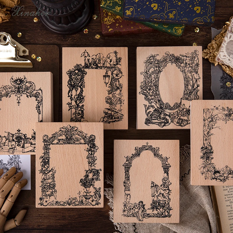 XINAHER Vintage Dream roaming frame decoration stamp wooden rubber stamps for scrapbooking stationery DIY craft standard | Дом и сад