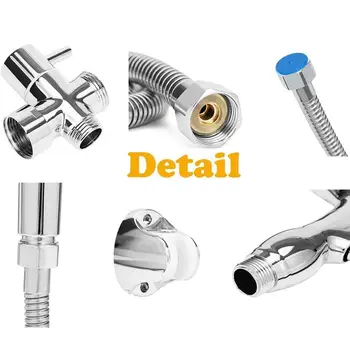 

Household Hardware Toilet hand held bidet sprayer kit brass chrome plated bathroom bidet faucet spray shower head with hose