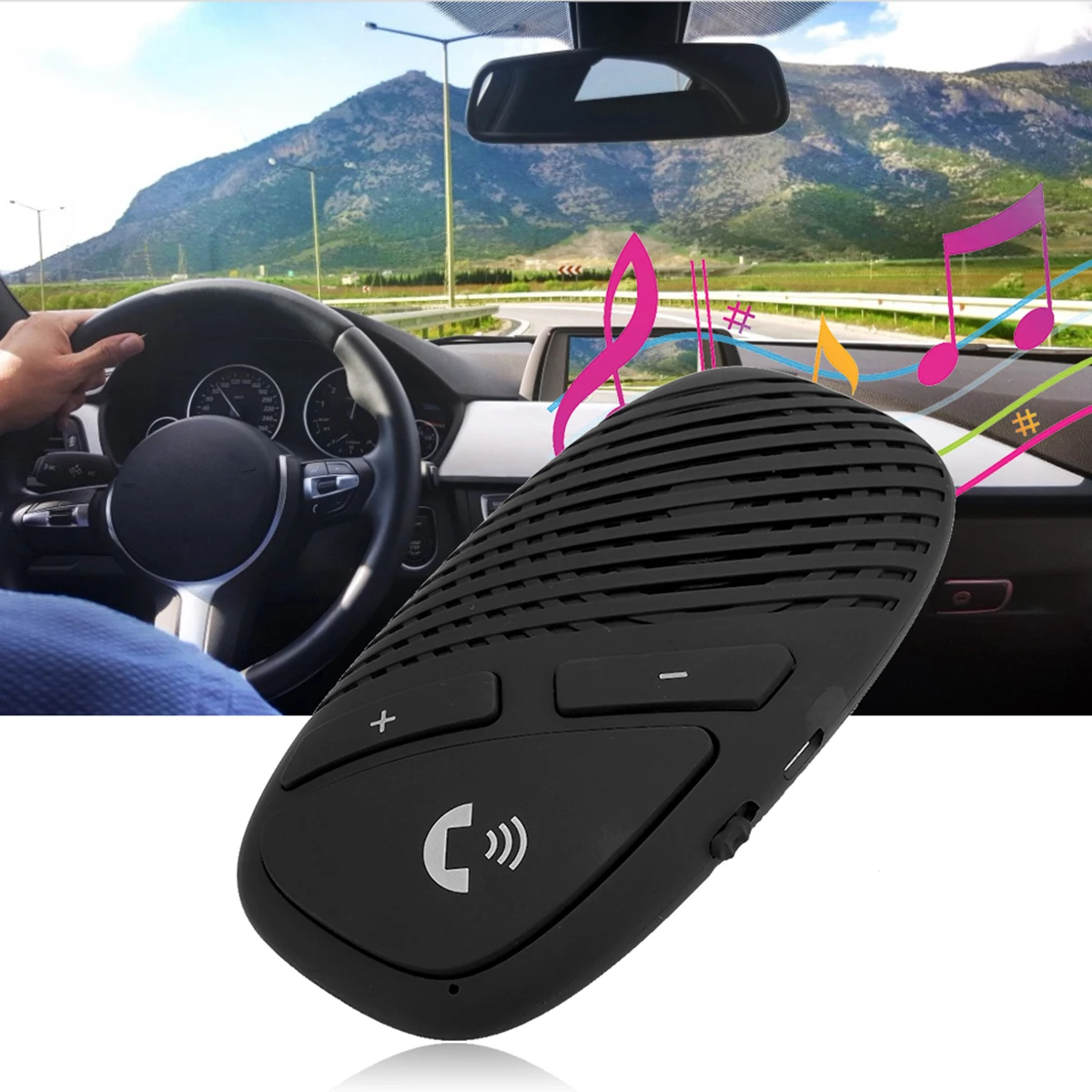 Портативный автомобиля Беспроводной аудио BT Динамик с зажимом USB Зарядное