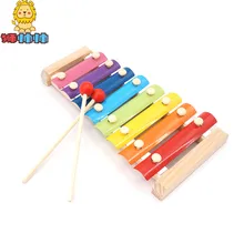 [Английская упаковка] Деревянные игрушки Октав стук пианино раннего ребенка образовательный инструмент 0-3 лет ребенок