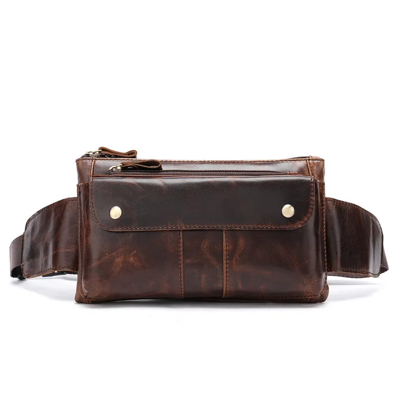 Aimeison поясная сумка из натуральной кожи, поясная сумка, сумка для телефона, сумка для путешествий, поясная сумка для мужчин, маленькая поясная сумка, кожаный чехол - Цвет: Хаки