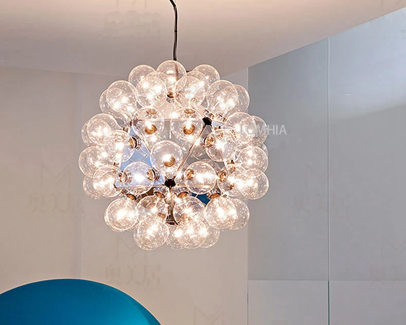 Taraxacum bubbles Pendant Lights Glass Mirror Ball Hanging Lamp Kitchen Modern7