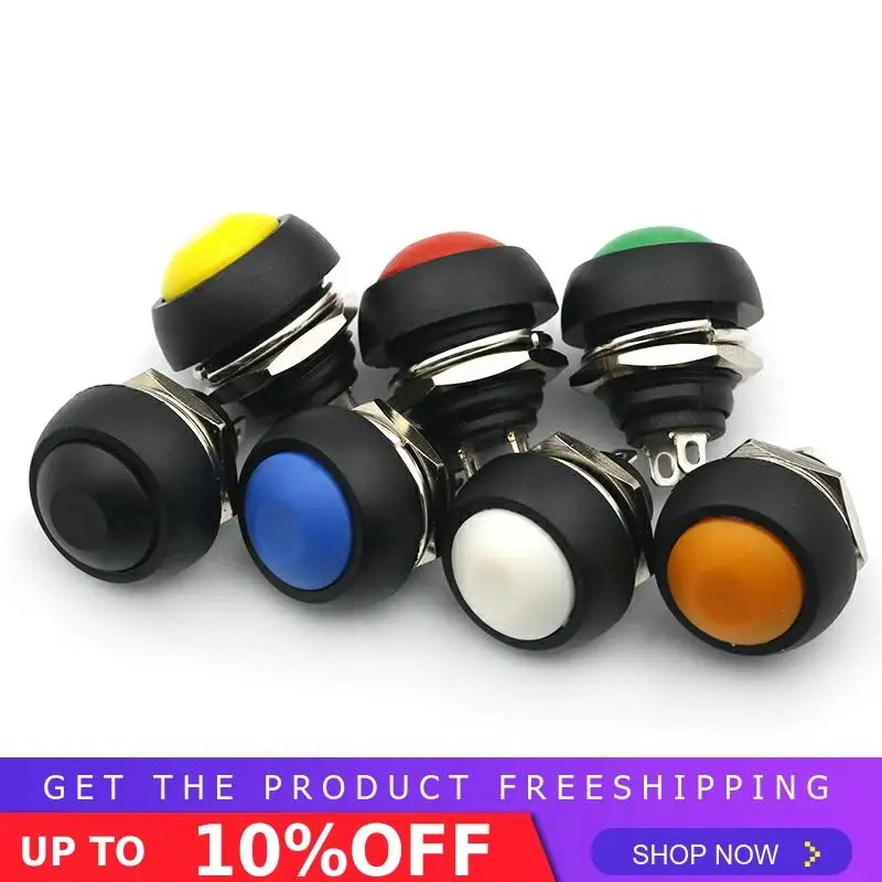 12mm PBS-33B Waterproof Momentary ON OFF Push Button Swithch Mini Round Switch